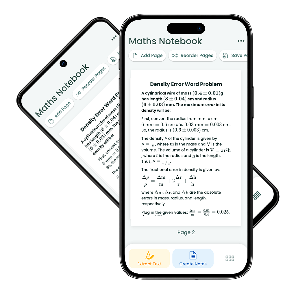 Writease app screenshot displaying digital notes and AI features